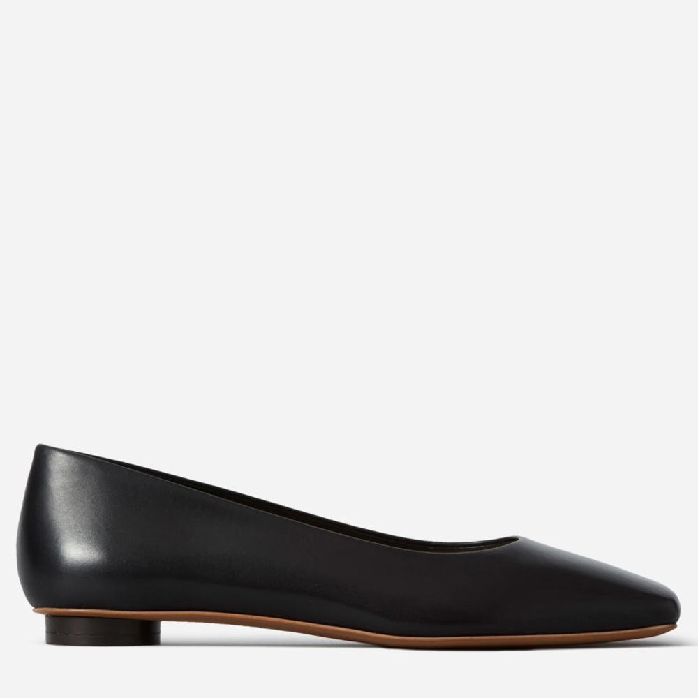 NWT Everlane The '90s Flat in Black Leather - Picture 3 of 14